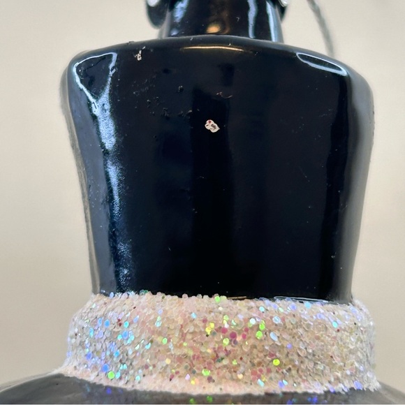 Christmas Ornament Mercury Glass Signed JS Snowman Coming Out Of Hat - Picture 8 of 9